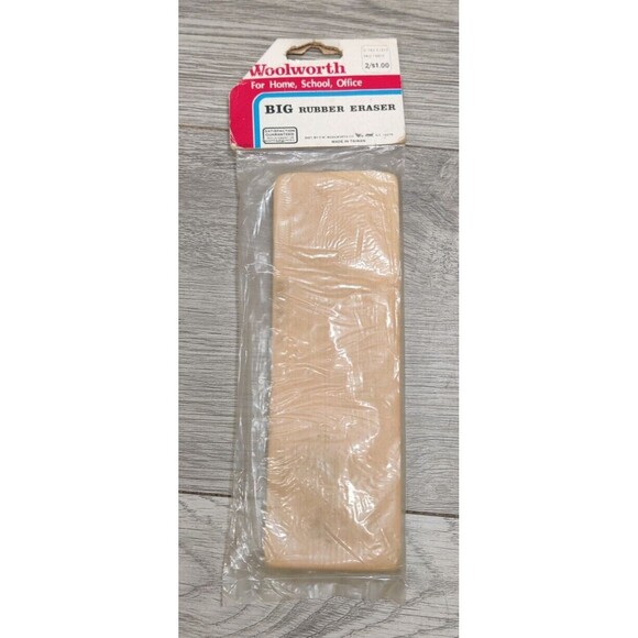 Vintage Woolworth Big Rubber Eraser For Big Mistakes Made in Twain - Picture 2 of 3